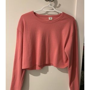 Sunday Best Pink Waffle Crop